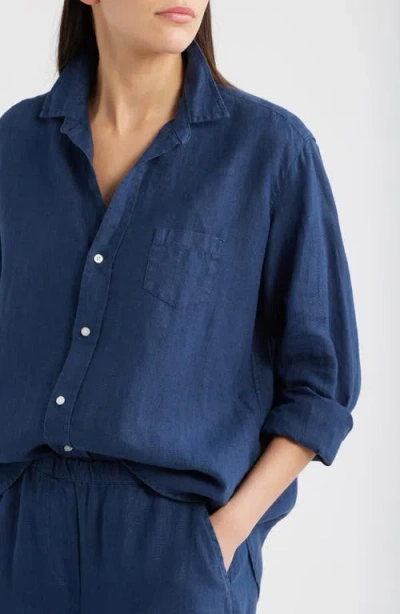 Frank & Eileen Button-up Top & Wide Leg Linen Pants Set