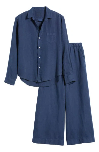 Frank & Eileen Button-up Top & Wide Leg Linen Pants Set