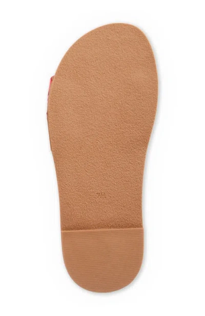 Jack Rogers Somerset Embroidered Slide Sandal In Red