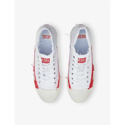 Diesel Dirty-effect High-top Canvas Sneakers