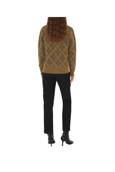 Burberry Check Wool Mohair Blend Cardigan