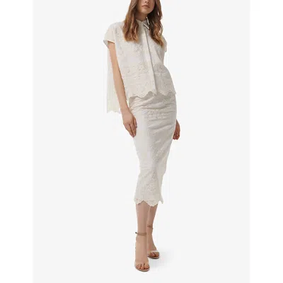 LEEM WOMENS LEEM SHIRT-COLLAR SHORT-SLEEVE LACE TOP 