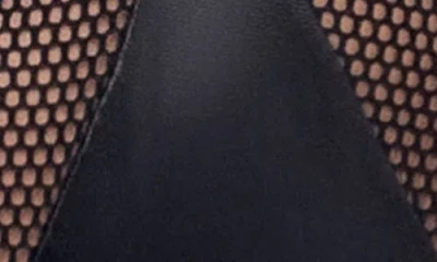 Mapalé Mapale Fishnet Mesh Teddy In Black