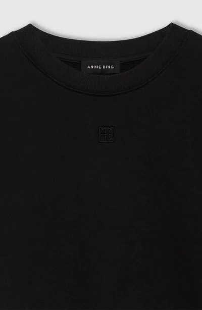 Anine Bing Myers Cropped Tee In Black