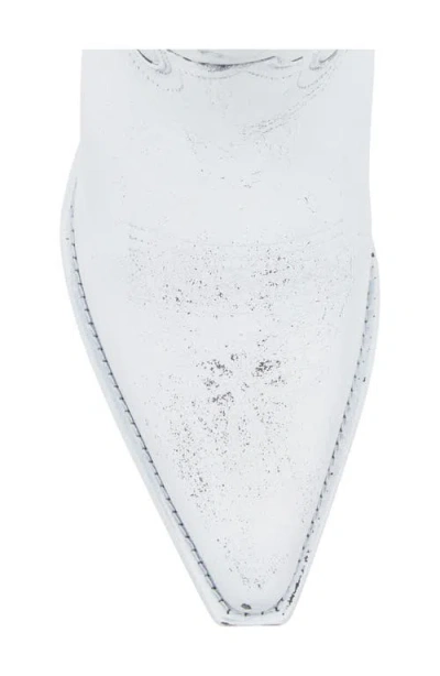 Mm6 Maison Margiela Mm6 By Maison Margiela Pointed Toe Leather Boots With Embroidery And Stacked Cuban Heel