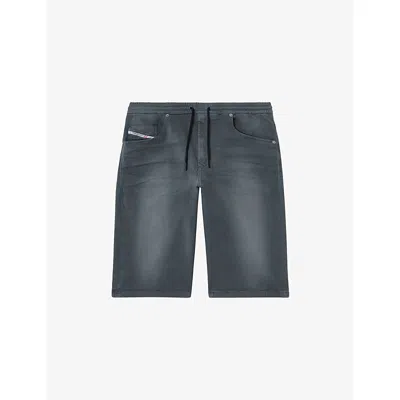Diesel Mens 2030 D-krooley Joog-jeans Regular-fit Stretch-denim Shorts 5kq
