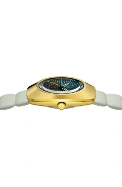 Rado Unisex Swiss Automatic Diastar Original X Tej Chauhan Special Edition White Rubber Strap Watch 38mm