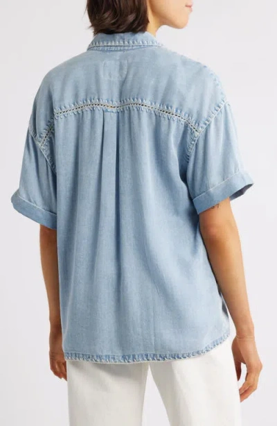 Rails Lea Stitch Accent Button-up Shirt