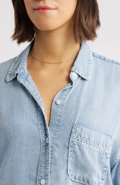 Rails Lea Stitch Accent Button-up Shirt