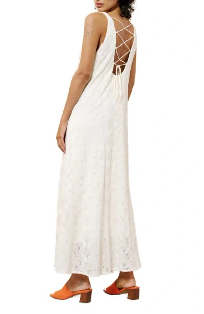 Frnch Eliza Strappy Back Cotton Blend Maxi Sundress