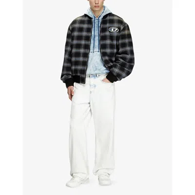 Diesel Mens  2001 D-macro 09180&nbsp;relaxed-fit Wide-leg Denim Jeans