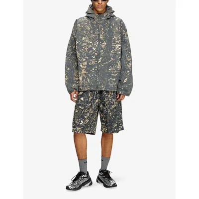 Diesel Mens J Lint Camo-print Relaxed-fit Hooded Denim Jacket 5afa