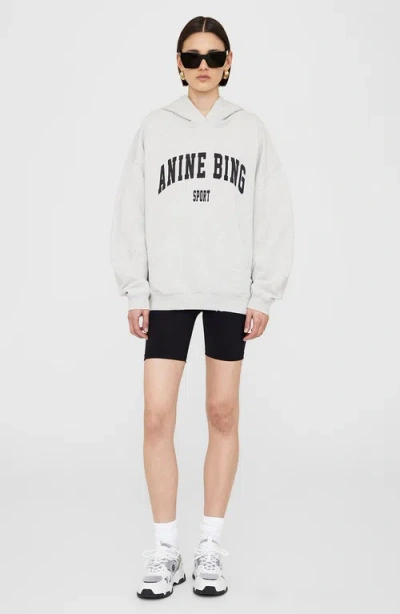 Anine Bing Harvey Logo Print Hooded Sweatshirt