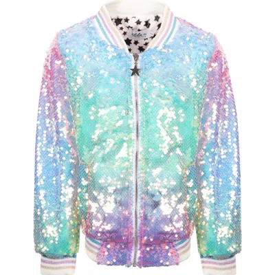 Lola + The Boys Icy Ombre Sequin Jacket