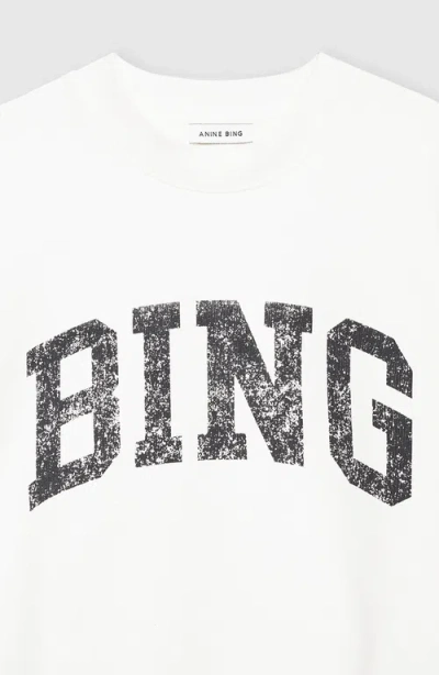 Anine Bing Jay Printed Cotton-jersey Sweatshirt In White