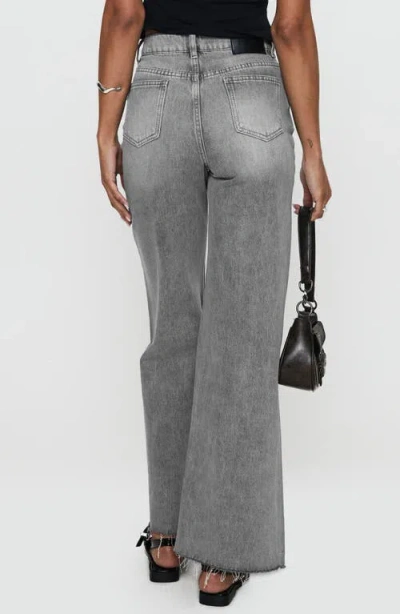 Princess Polly Henesey Raw Hem Straight Leg Jeans