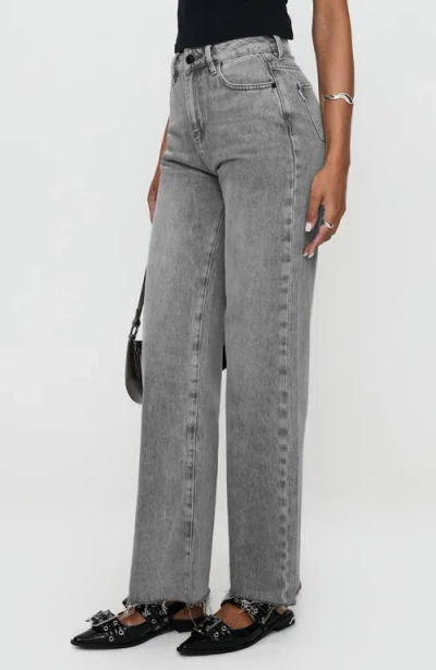 Princess Polly Henesey Raw Hem Straight Leg Jeans
