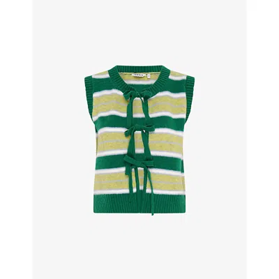 Omnes Womens  Jacob Tie-front Stretch-knit Vest