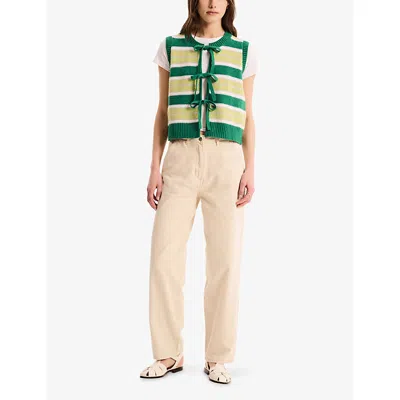 Omnes Womens  Jacob Tie-front Stretch-knit Vest