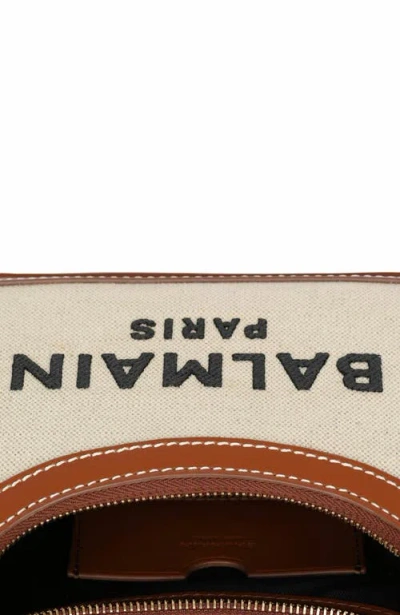 Balmain B-army Canvas And Leather Shoulder Bag