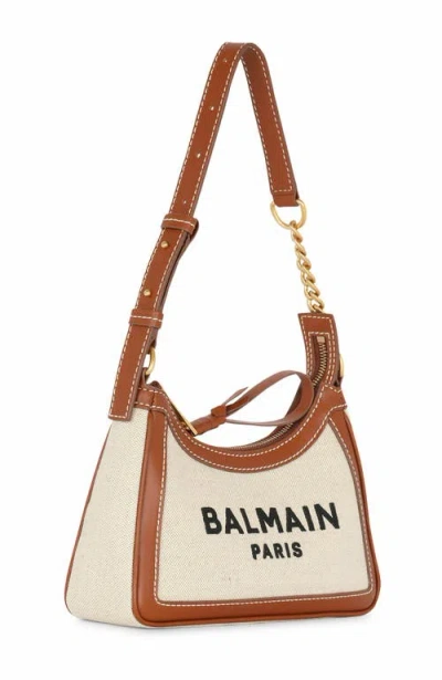 Balmain B-army Canvas And Leather Shoulder Bag