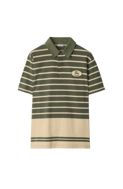 Burberry Striped Cotton Polo Shirt