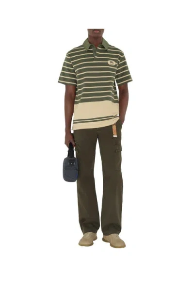 Burberry Striped Cotton Polo Shirt