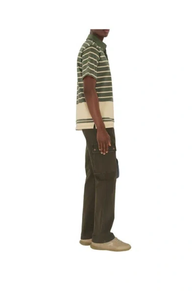 Burberry Striped Cotton Polo Shirt