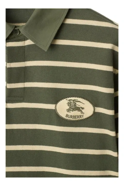 Burberry Striped Cotton Polo Shirt