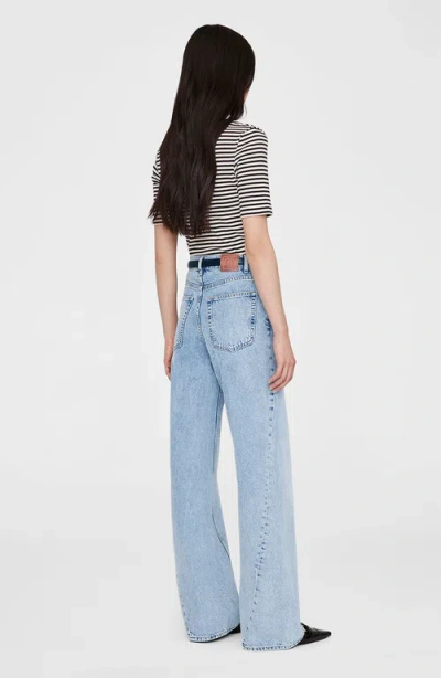 Anine Bing Alessia Striped Stretch-cotton T-shirt
