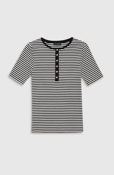 Anine Bing Alessia Striped Stretch-cotton T-shirt
