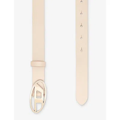 Diesel Womens  B-1dr Logo-buckle Leather Belt