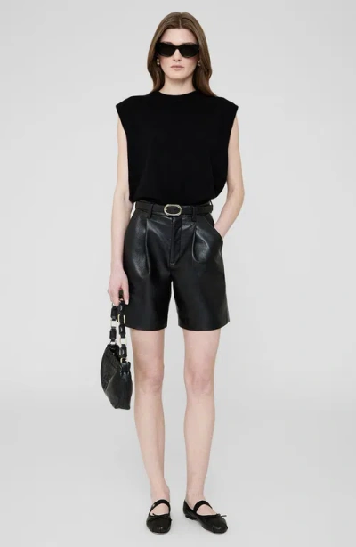 Anine Bing Small Signature Link Belt In Black