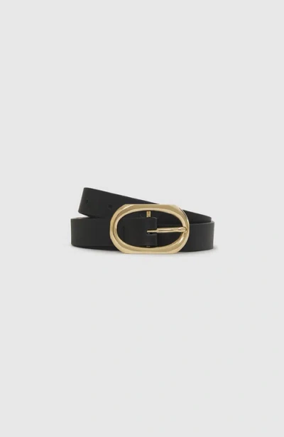 Anine Bing Small Signature Link Belt In Black