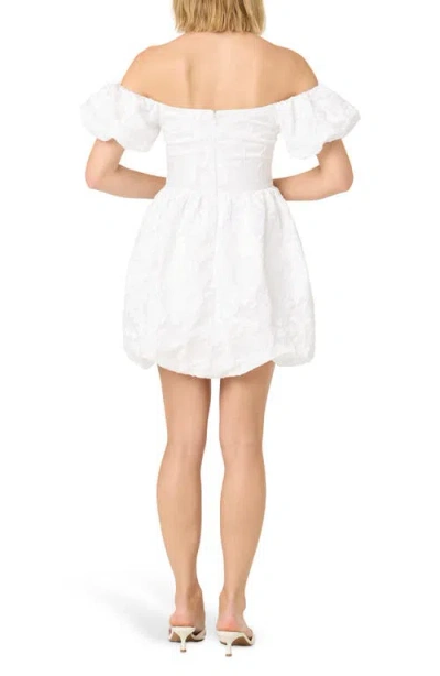 Astr The Label Floral Jacquard Off The Shoulder Minidress