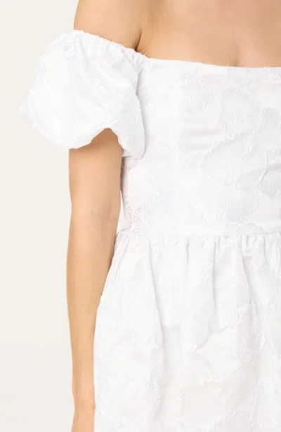 Astr The Label Floral Jacquard Off The Shoulder Minidress