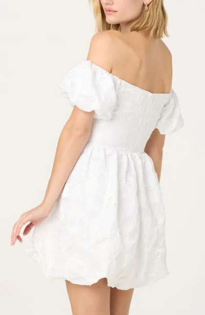 Astr The Label Floral Jacquard Off The Shoulder Minidress