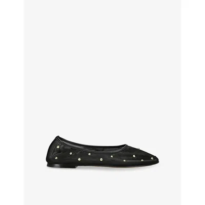 Dear Frances Mesh Stud-detail Balla Ballet Flats