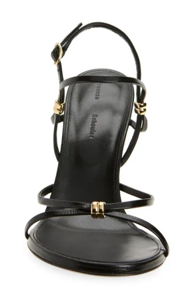 Proenza Schouler Coil Embellished Crinkled Glossed-leather Wedge Sandals