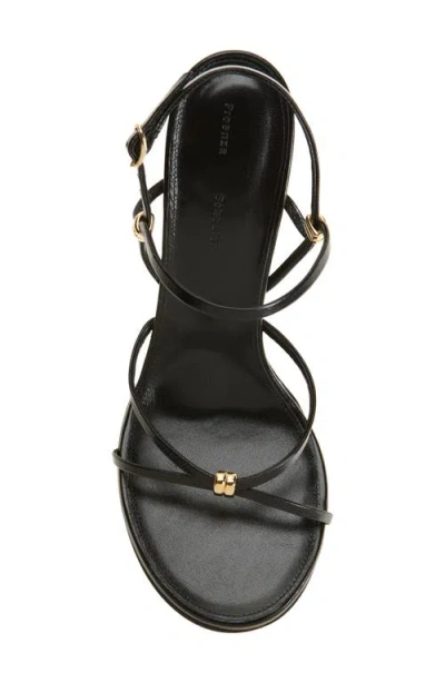 Proenza Schouler Coil Embellished Crinkled Glossed-leather Wedge Sandals