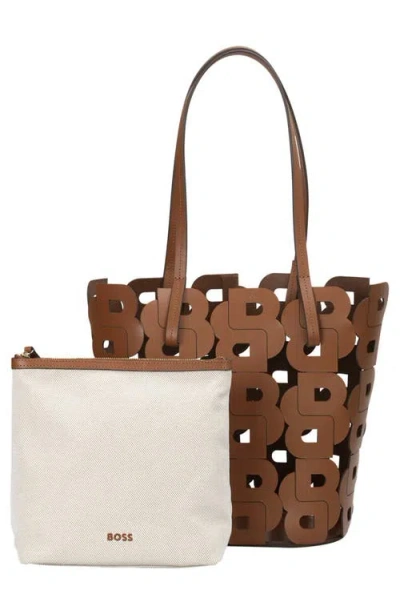 Hugo Boss Shoulder Bag Boss Woman Color Leather In Brown