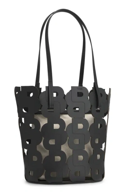 Hugo Boss Boss Double B Monogram Leather Tote