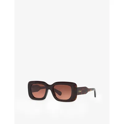 Chloé Ch0188s Square-frame Acetate Sunglasses