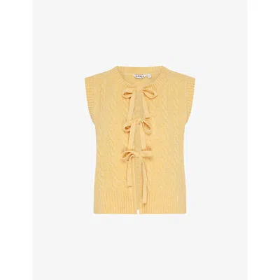 Omnes Womens  Jacob Tie-front Stretch-knit Vest