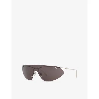 Bottega Veneta V1272s Rectangle-frame Metal Sunglasses