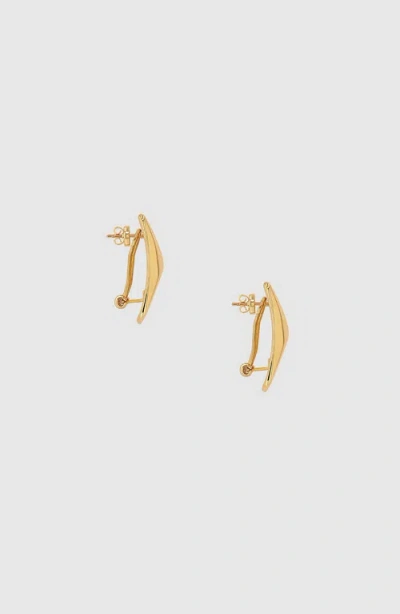 Anine Bing Curved Rectangle Earrings
