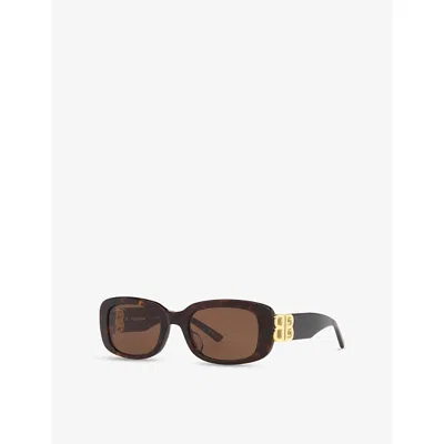 Balenciaga Bb0310sk Square-frame Tortoiseshell Acetate Sunglasses