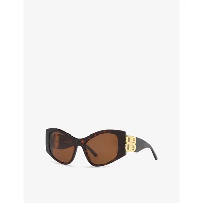 Balenciaga Womens  Bb0287s Cat-eye Tortoiseshell Acetate Sunglasses