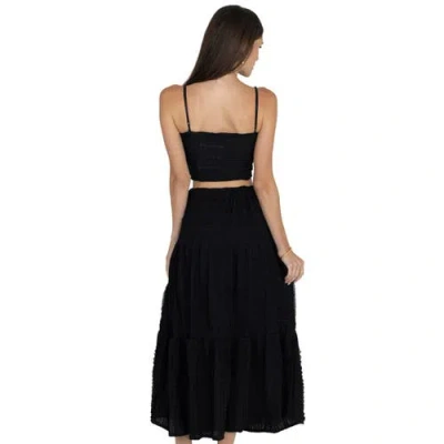 Akalia Emma Top & Maxi Skirt Set In Black