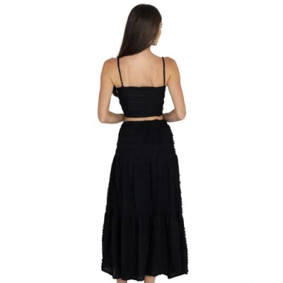 Akalia Emma Top & Maxi Skirt Set In Black